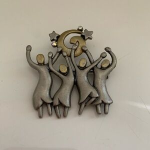 DD Patricia Darling Dash dancing sisters/friends. Celebration brooch